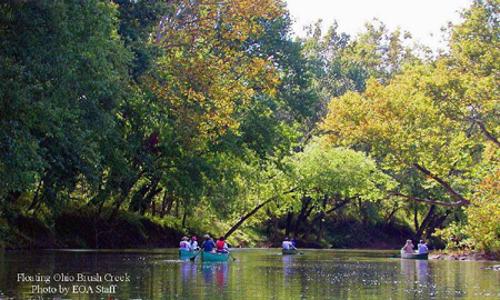 Canoe on Ohio Brush Creek