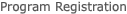 Program Registration